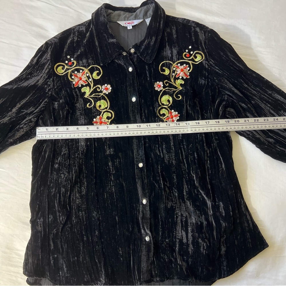 Beautiful Vintage Roper Blouse Embroidery Size 2X - Picture 4 of 11